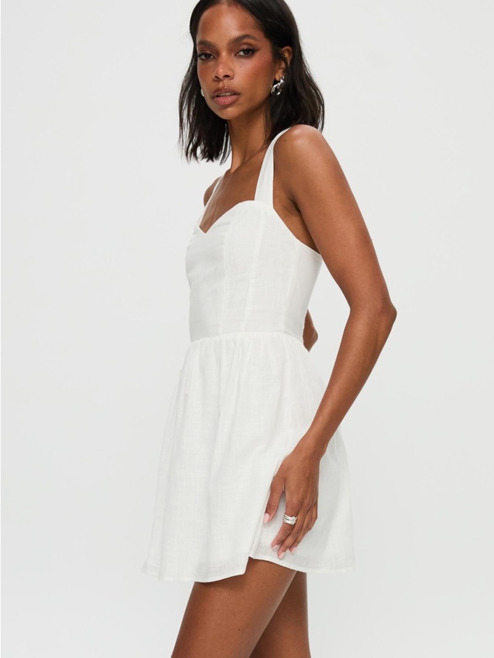 Princess Polly Zolena Halter Mini Dress White